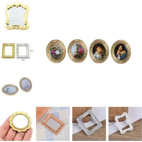 1/12 Dollhouse Miniature Frame for Dolls House Living Room Bedroom Furniture Decor Toys Wall Painting Accessories