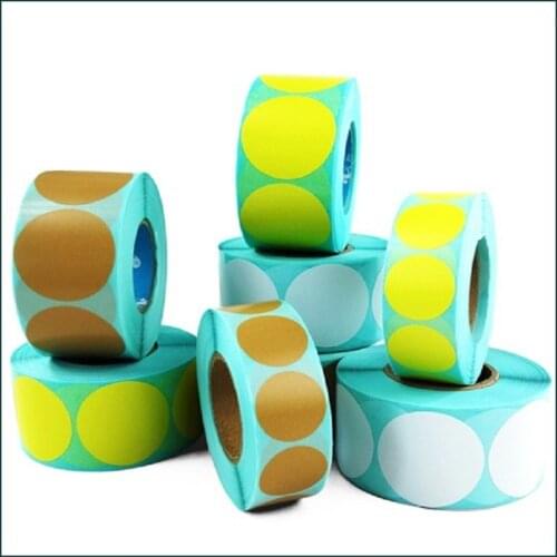 1 rolls round stickers direct thermal stickers colorful 25mm 40mm by roll for zebra compatible printers LP2844