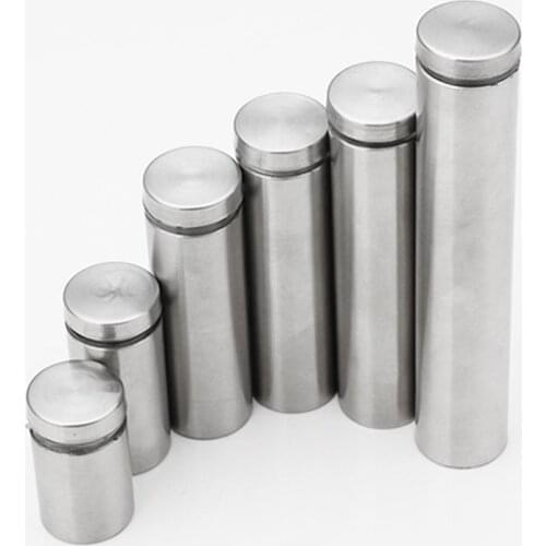 2Pcs 12x60mm Fixed advertising nails Silver Advertisement Nails Glass Standoff Pins Stainless Steel Standoff Pins Screw