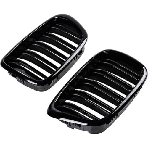 2Pcs Left Right Kidney Double Slat Grille 51712155446 51137065061 51137065062 for BMW 5 Series E60 E61 03-09