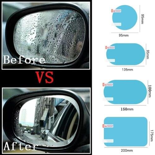 2 PCS Car Rearview Mirror Rainproof And Anti-Fog Membrane Car Glass Maintenance Car Accessories Car Reflective Membrane