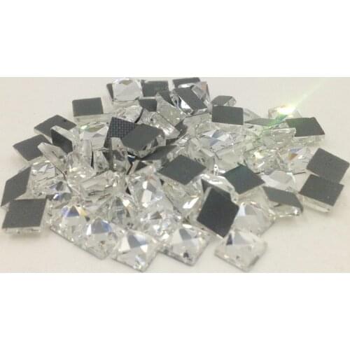 200pcs/Lot 4MM 6MM 8MM Square Crystal Clear AB HotFix FlatBack Rhinestones glass strass,Fancy Shape DMC Square Hot Fix Stones