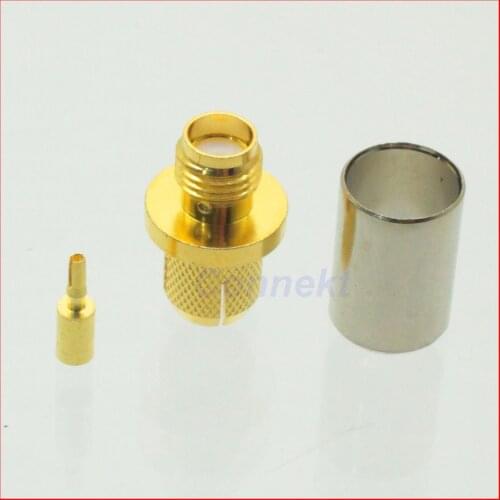 25pcs SMA female jack crimp RF connector RG5 RG6 LMR300 5D-FB cable