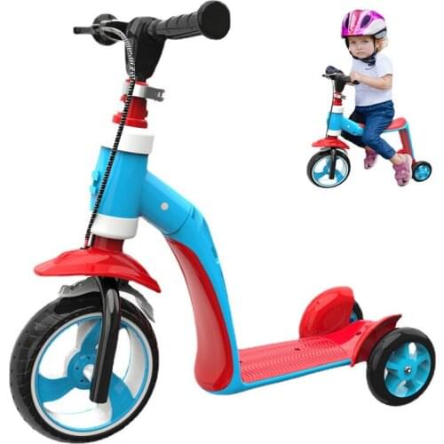 3 In 1 Deformable Childrens Scooter 3-6-years Kids Balance Car Boys Girls Baby Tricycle Swing Walker Kids Ride on Play Toys Car