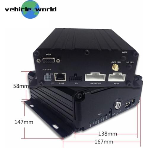 6channels 2.0MP AHD 1080P Trailer Truck Taxi School Bus Car Mobile DVR built in GPS