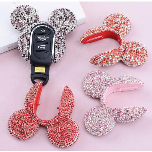 Diamond Crystal Key Cover Case Keychain Key Protector Ornament For Mini Copper One S JCW F55 F54 F56 F57 F60 Countryman Clubman