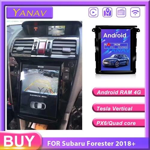 Andriod Car GPS Navigation For Subaru Forester 2018+ car stereo Head unit Multimedia auto radio DVD Player Tesla Vertical screen