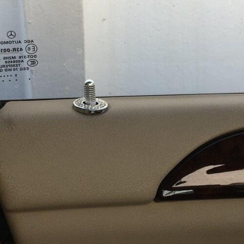 Car Door Bolt Lock Pin cover sticker for Mercedes Benz C Classs W205 C63 GLC X253 2015-2018 Accessories