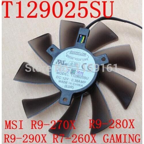 Free Shipping T129025SU MSI R9-290X R9- 280X R9-270X R7-260X GAMING graphics card fan