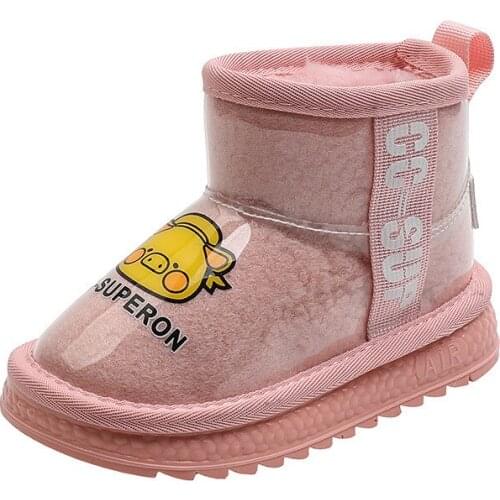 CNFSNJ Baby Kids Rain Boots baby girls snow Boots Warm Beauty Bow boots Fashion Rubber Shoes Toddler Kids Jelly shoes 26-36