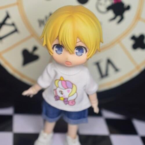 Ob11 baby clothes Small printed T-shirt Molly sister head 1/12 BJD GSC plain body doll clothes doll accessories