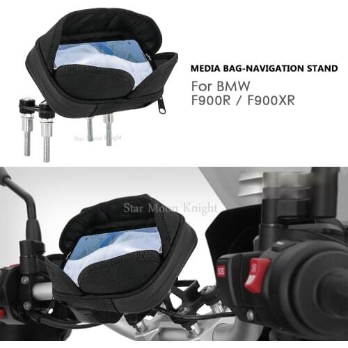 FOR BMW F900R F900XR F 900 R Motorcycle Mobile Phone GPS Plate Bracket Phone Holder Media Bag Navigation Bracket Waterproof bag