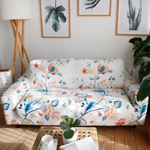 Flower Elegant Elastic Sofa Cover Polyester Corner Funda Sofa Couch Slipcover Chair Protector L Shape Need 2 Pcs Luxury Simple