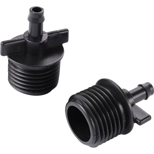 Water Pipe Fitting 1/2" Thread to 1/4 inch Connector Irrigation Drip Pipe 4/7 mm Garden Drip Hose Water Quick Coupling 20 Pcs