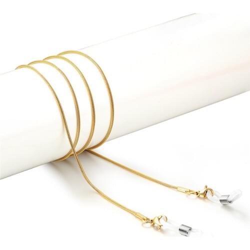 Imixlot 1PC Newest Sunglasses Lanyard Strap Snake Chain Necklace Metal Eyeglass Chain Cord For Reading Glasses 3 Colors
