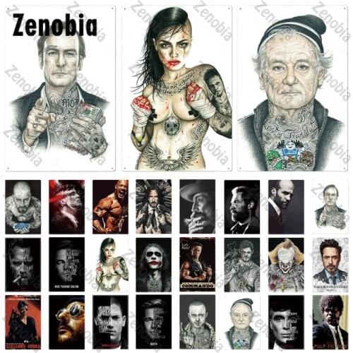 Classic Figures Metal Sign Vintage Tin Sign Plate Plaque Metal Vintage Room Decoration Wall Art Sticker Shabby Chic Metal Poster