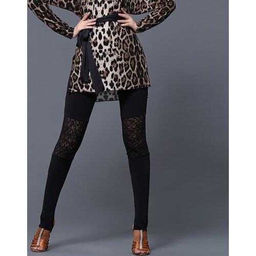 Lace Latin Dance Pants For Adult Ballroom Practice Wear Dancer Outfits Samba Costume Salsa Dance Wear Tango Dance Clothes DL7075