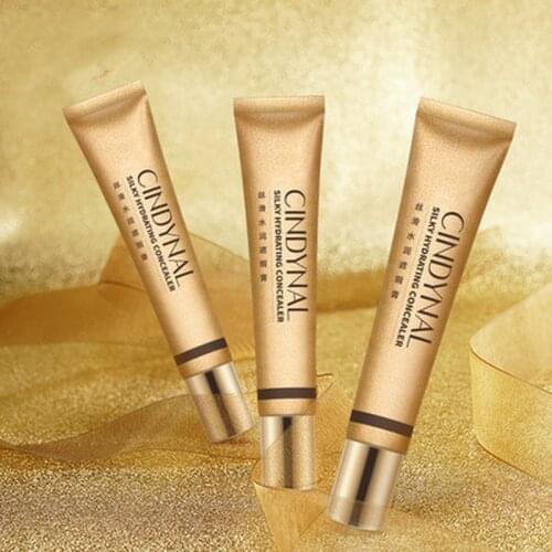 Small Golden Tube Silky Moisturizing Nourishing Concealer Foundation Cream To Cover Freckles Acne Spots and Dark Circles Makeup