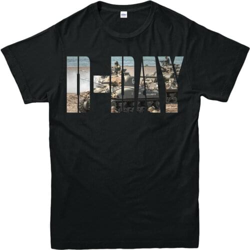 D-Day 75Th Anniversary T-Shirt, Normandy, Ww2, Airborne,2019 MenS Fashion Color Fashion O-Neck Casual Movie Tee