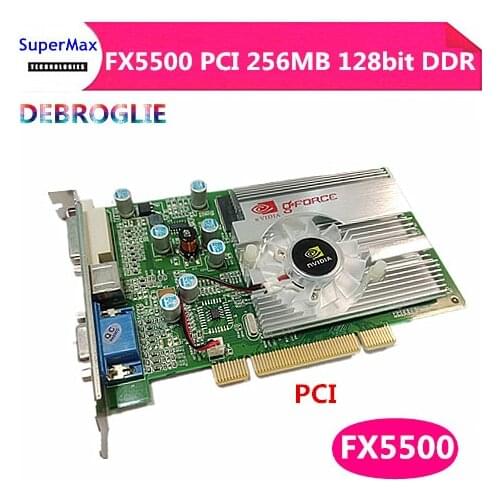 Brand new nVIDIA GeForce FX5500 256M 128bit DDR VGA/DVI PCI Video Card