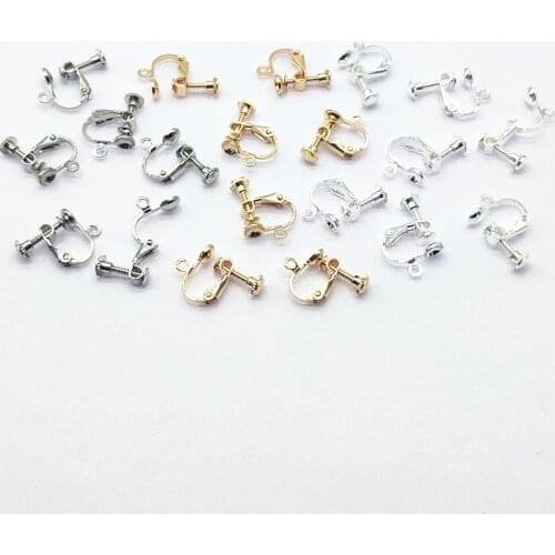 New arrival! 18x14mm 100pcs Copper Screw Ear Clip Connector for Hand Made Earrings DIY parts,Jewelry Findings & Components
