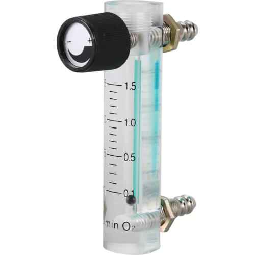 0.1-1.5LPM 1.5L Silicon rubber Oxygen Flow Meter Flowmeter with Control Valve for Oxygen Air Gas