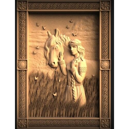 STL Relief Model 3D Model for CNC Router 3D Printer Artcam Aspire Bas Relief STL File Format 3D Carving Home Wall Decoration
