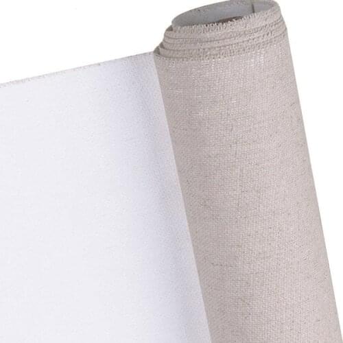 Roll of 5M Professional Blank Canvas for Painting Layer Acrylic Oil Painting Canvas Linen Blend Primed Art Supplies for Artist