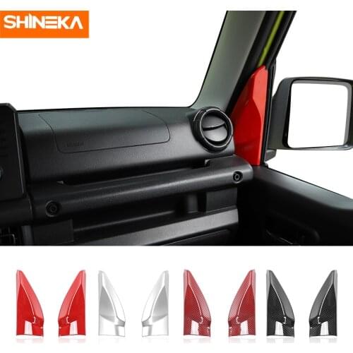 SHINEKA Interior Mouldings For Suzuki Jimny Car Inner Front Window A-Pillar Triangle Trim Cover Stickers For Suzuki Jimny 2019