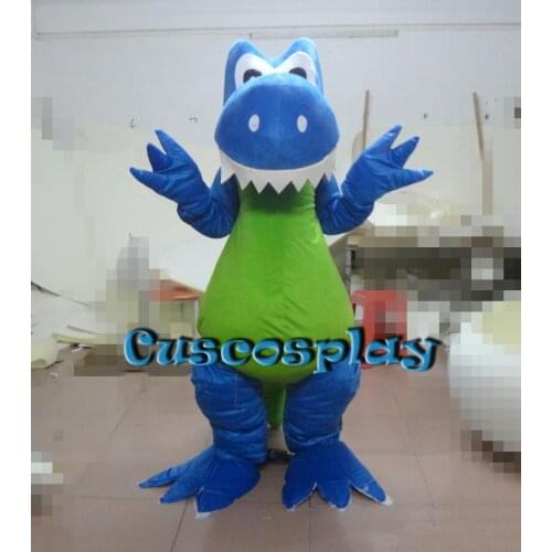 Blue T-rex dinosaur mascot costume adult size advertising openning carnival party outfit big size
