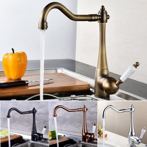 Bathroom Basin Faucet Chrome Polished Sink Faucet Brass Swivel Ceramic Handle Kitchen Faucet/ Bathroom Basin Mixer Tap Faucet