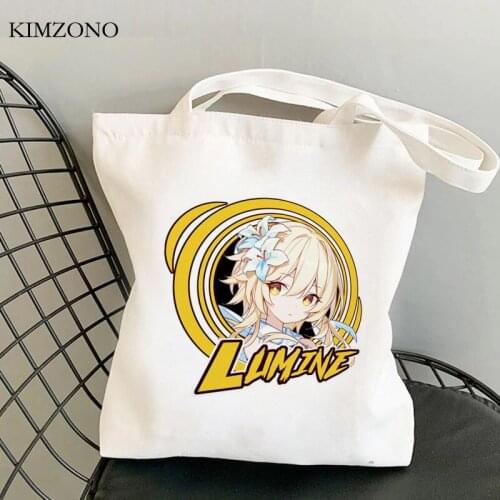 Genshin Impact shopping bag grocery shopping shopper handbag bag foldable cloth boodschappentas bolsas reutilizables sac toile