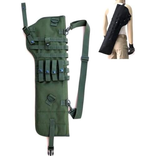 Military Dual Rifle Shotgun Bag Scabbard Holster Tactical Gun Carry Backpack Airsoft Gun Case Shoulder Holster Hunting Pouch