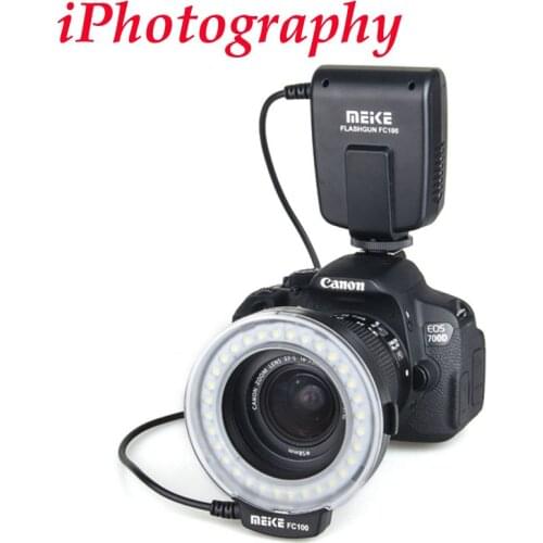 Meike FC-100 FC100 Macro Ring Flash Light for Nikon Canon EOS 650D 600D 60D 7D 550D T4i T3i for Nikon D5300 D7000 D5200 D90 etc