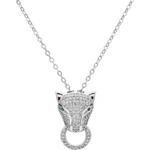 High-quality luxury leopard head zircon pendant, fashion jewelry gifts for women/girls wedding brides D-024