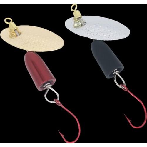 WALK FISH 2PCS/Lot Rotating Sequins Fishing Lure Metal Wobblers Baits Long Throw Pure Copper Composite Atificial Pesca Baits