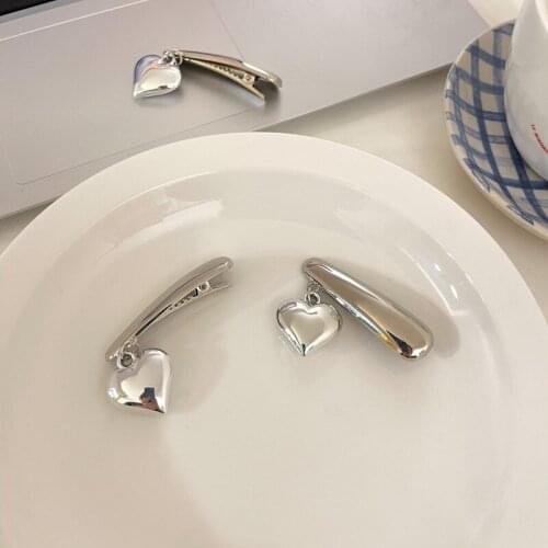 1pcs New Korean Heart Metal Hair Clips Sweet Hair Ornament Hairpin Barrette Headband Hair Accessories