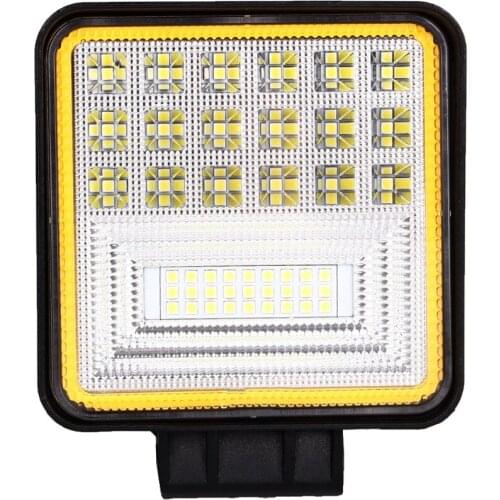1Piece Super Bright 4inch Square Car Led Work Lamp 126W Auto Work Light with DRL for Off Road 4x4 Heavy-duty Truck Boat 12V
