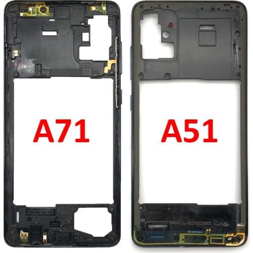 10Pcs/Lot, Housing Middle Frame Bezel Middle Plate Cover For Samsung Galaxy A51 A515 A515F A71 A715 A715F A20 A30 A50