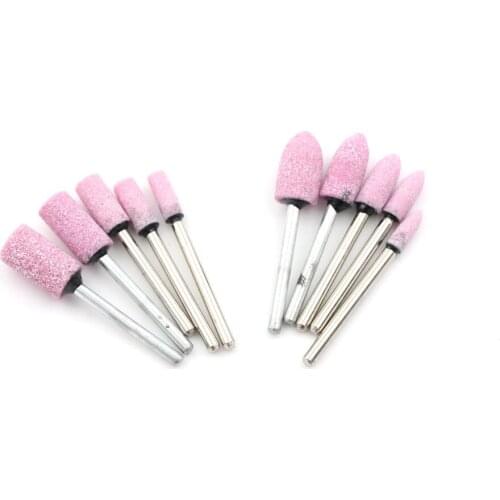 10PC Grinding Stone Wheel Head Abrasive Mounted Stone Cylindrical For Dremel 3000 4000 Rotary Tools