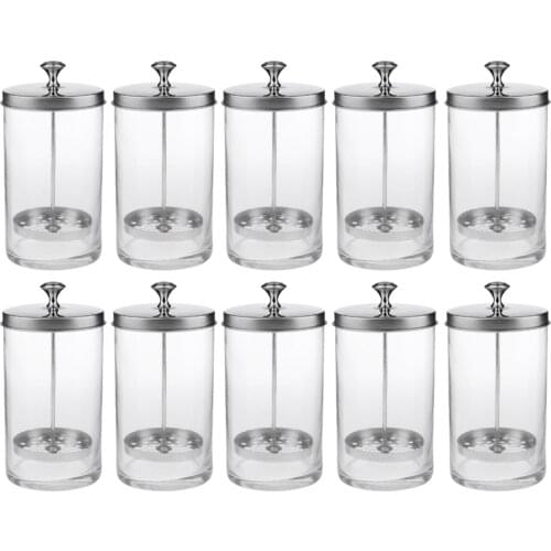 10Pieces Disinfecting Sanitizing Jar Styling Shears Clipper Nail Art Tools