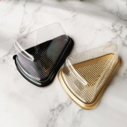 100PCS/lot Clear Cake Box Plastic Melaleuca Cheese Cake Sandwich Container Wedding Party Favors Candy Boxes Holder Display Stand