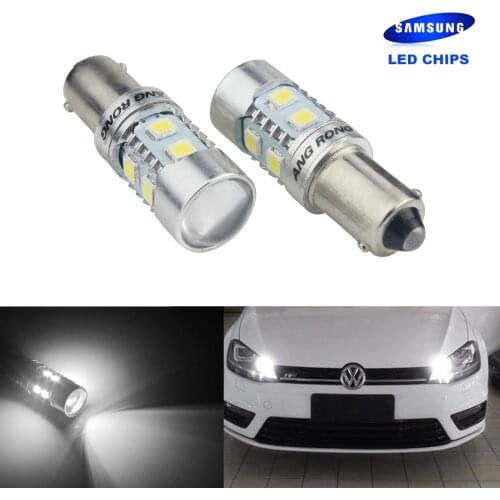 2x BA9S T4W 233 7000K White LED Sidelight Interior License Plate Light Bulbs DRL