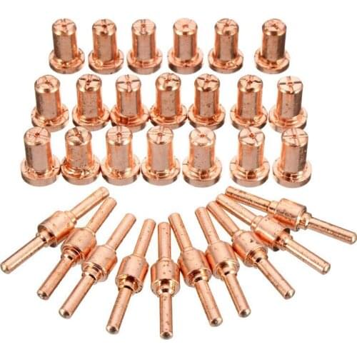 60Pcs/Set Ceramic + Metal Air Plasma Cutting Cutter Consumables Extended TIP Nozzles Electrode For PT31 LG40 Torch CUT-50D