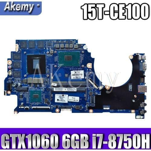 Akemy L10770-601 For HP OMEN 15T-CE100 15-CE Laptop motherboard DSC GTX 1060 6GB i7-8750H DAG3AEMBCD1