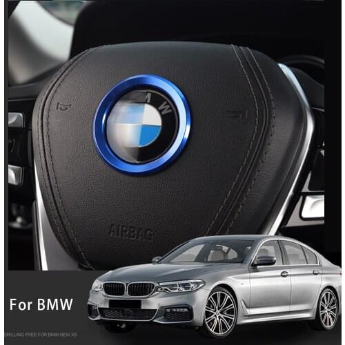 Aluminum Alloy Car Ring Steering Wheel Circle Sticker For BMW E46 E90 E60 E39 F30 F10 E36 F20 E92 G30 X5 E53 E83 X6 Accessories