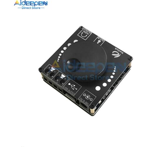 AP15H Bluetooth 5.0 20WX2 Power Digital Amplifier Stereo Board AMP Amplificador Home Theater 12V 24V 3.5mm AUX USB APP Control