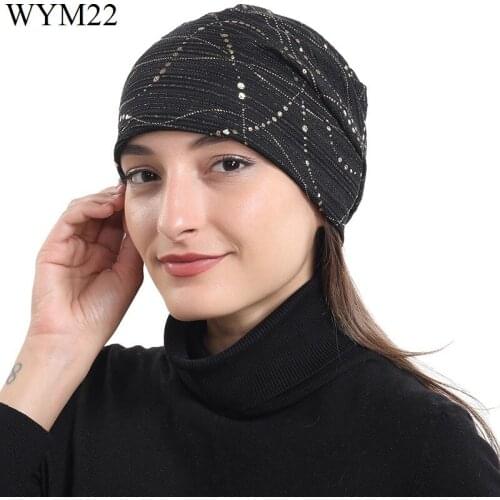 Women Slouchy Flower Chemo Hat Muslim Turban Chemo Cap Stretchy Turban Brim Head Wrap Cap Headscarf Beanie Hat Cancer Patients