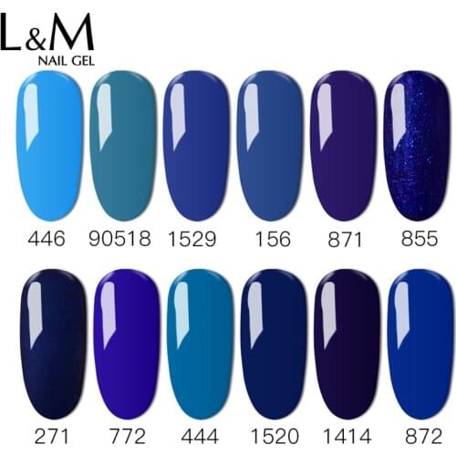 IDO Gel polish 12 Piece classic Blue Series Color UV Gel Nail Polish Semi Permanent Gel Professional Nail Gel polish beauty Gel