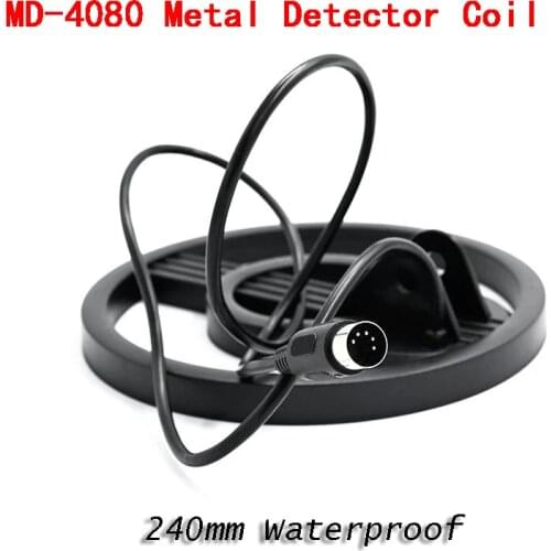 MD-4080 Metal Detector Coil 240mm Waterproof Search Coil For Underground Metal Detector Pinpoint Function High Sensitivity